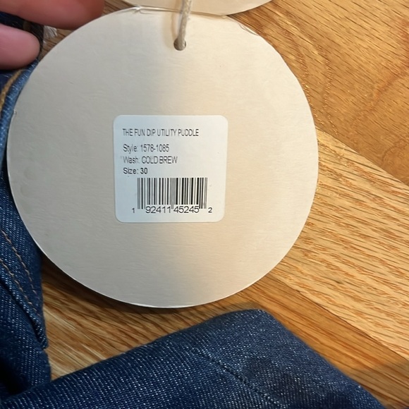 MOTHER Snacks High-Rise Utility Puddle Jeans Size 30 NWT - Picture 10 of 13